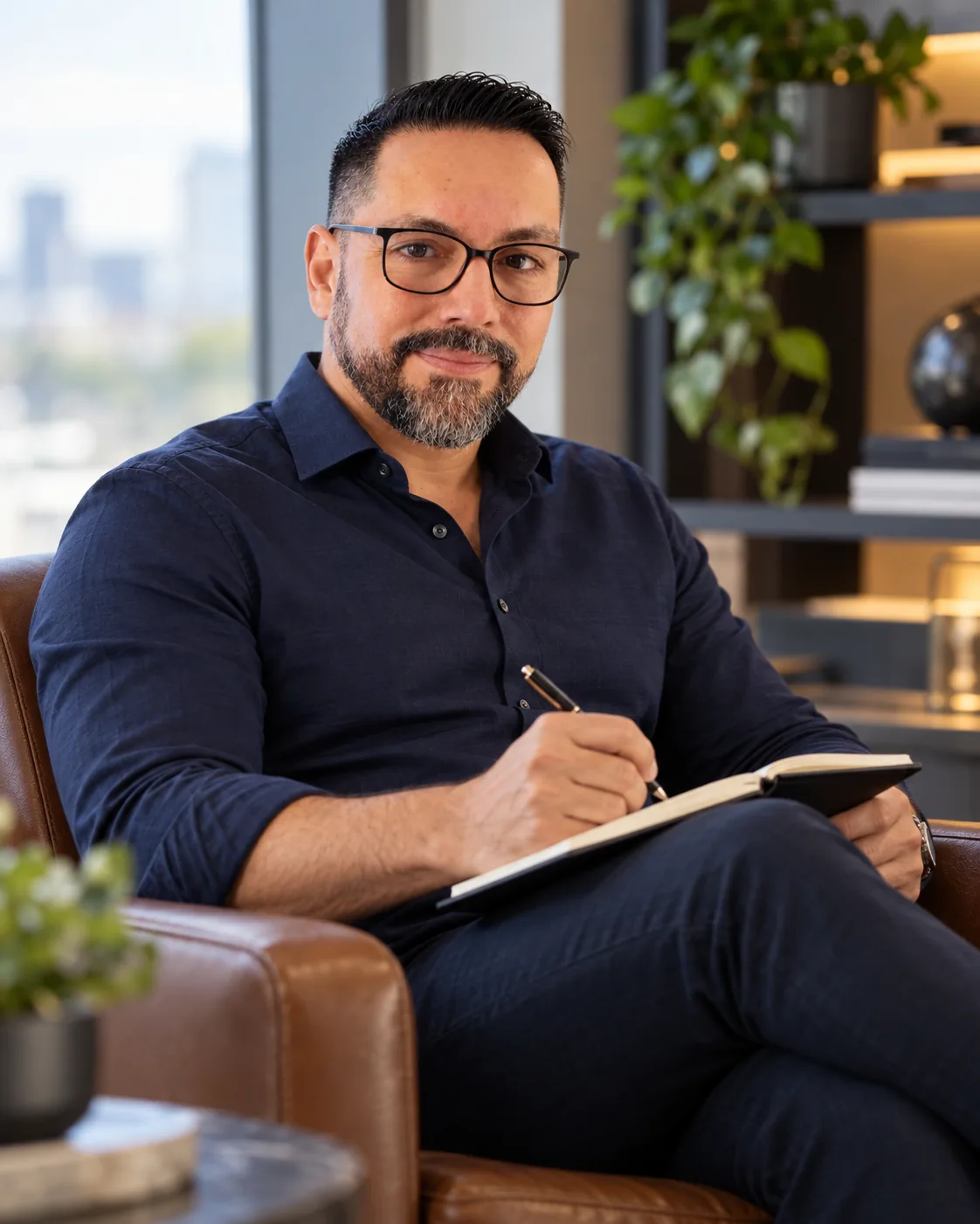 Diego Torres en una sesión de acompañamiento profesional, fotografía vertical